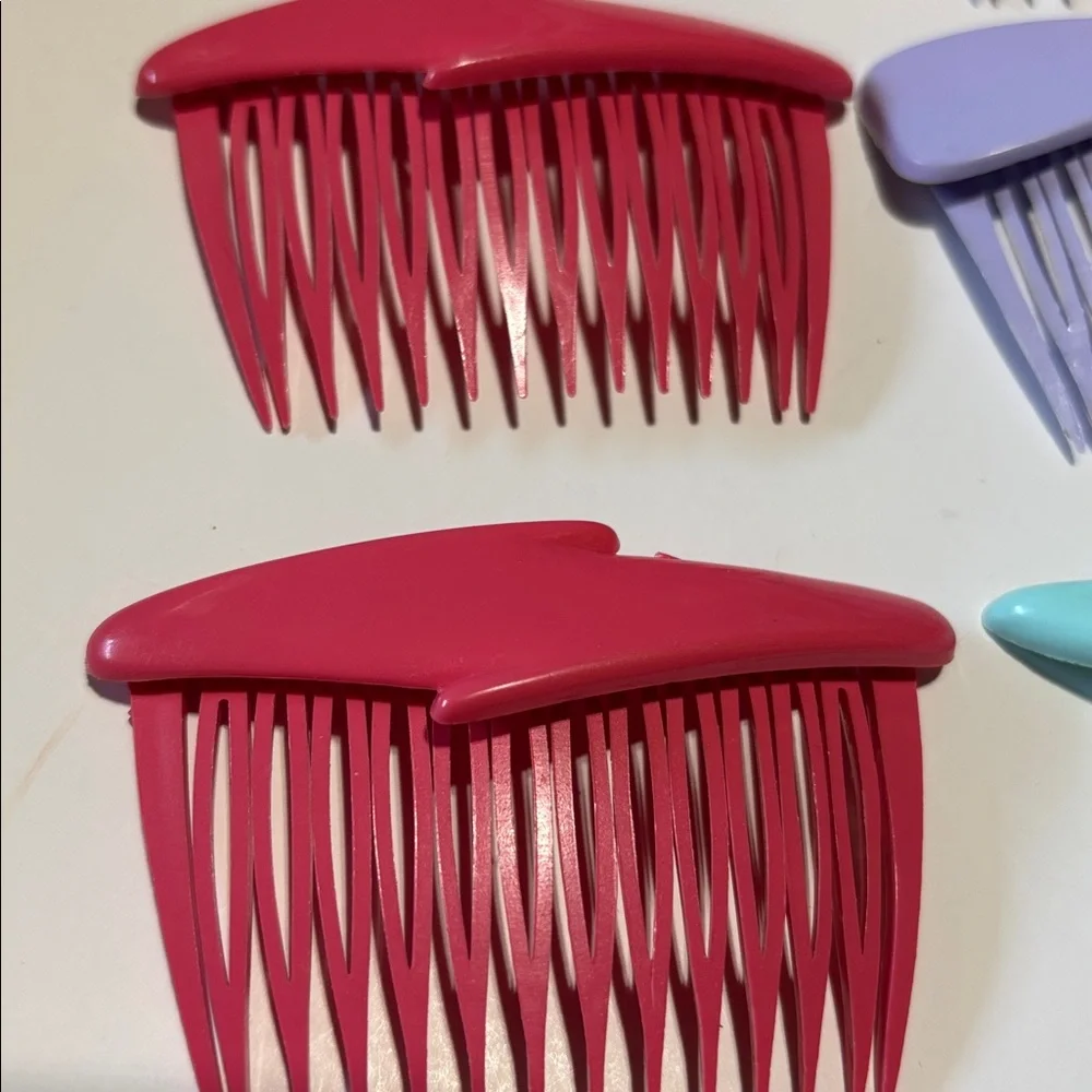 Vtg Goody Side Combs Hair Accessories Lot Of 12 USA Hong Kong Sets